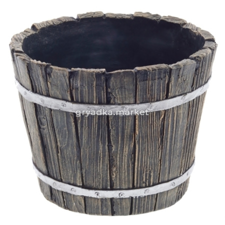 Кашпо Кадушка круглая L12,5W12,5H10 см (ПОЛИСТОУН)