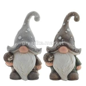 Фигурка декоративная Гном, L23 W20 H41 см, 2в.
