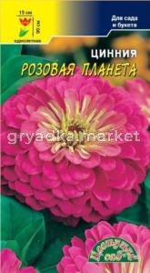 Цинния Розовая Планета Цвет сад