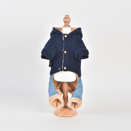 Зимний костюм «Вязка» синий L