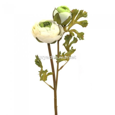 Цветок искусственный Ранункулюс, L15 W8 H67 см