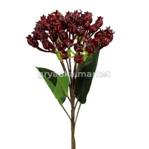 Искусственные цветы Ветка с ягодами бордо. h44см