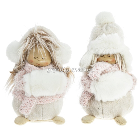 Игрушка набивная Девочка, L12 W14 H23 см, 2в.