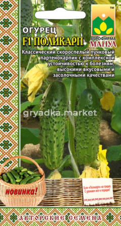 Огурец Поликарп F1 10шт Парт Ранн (Манул)