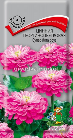 Цинния Супер йога роуз 0,4г (Поиск) георгиноцветковая 