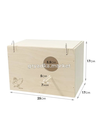 Гнездо домик д-птиц дерево 25х17х17см р-р L Lido-Зивер