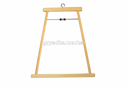 Дарэленд Качели для попугая деревянные большие с бусами 170*8*h195 мм.