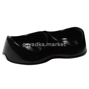 Миска пластиковая двойная 