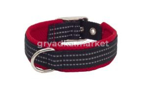 Ошейник нейлоновый с мягкой подкладкой 20мм,27-35см, красный