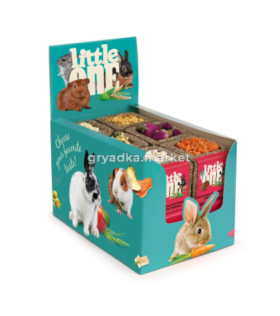 Лакомство д-грызунов Little One (Литтл Ван) Корзинка из луговых трав с наполнением ассорти