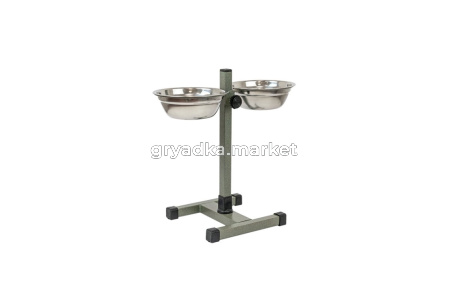 Миски металл д-животн 2х0,5л d16 на подставке напол.ЧИП- Дарэлл