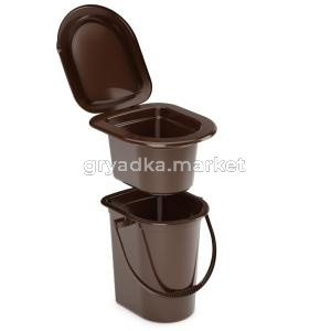 Ведро-туалет 17л пластик со съемным горшком-5