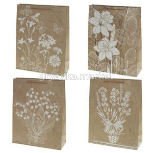 Пакет подарочный (бумага, плотность 210г-м2, блок 12шт), L31 W12 H39,5 см, 4в.