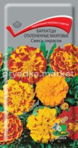 Бархатцы пр.Махровые смесь окрасок 0,5г. -90см- Поиск