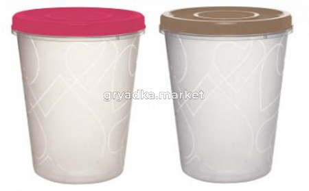 Контейнер  1л с завинчивающейся крышкой кругл в ассорт-12ПлР