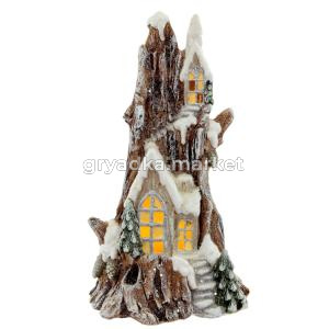 Фигурка декоративная Домик (подсветка, 3xAAA), L26 W22 H44 см