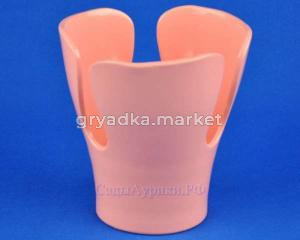 Кашпо лепесток 2,7л d17см коралловое              