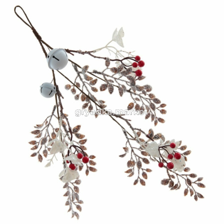 Ветка-декор новогодний L16 W5 H46 см