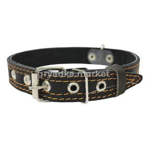 Ошейник кожаный 30мм 2-х слойный-ОК-30-К