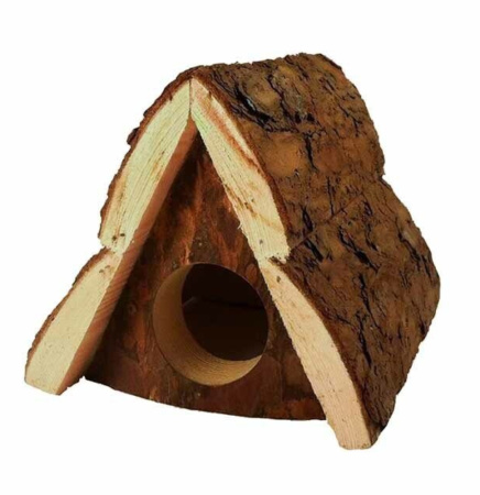 Домик для грызунов из неокоренного дерева 