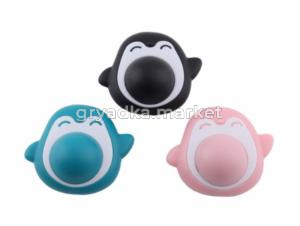 Игрушка WOGY д-кошек Пингвин 5.5х6.5х3см d=2.5см с вращающимся мятным шариком, на липкой ленте, микс