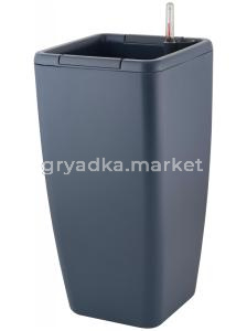 Мюнхен кашпо со вставкой 20л d24 h52,4см с АВТОПОЛИВОМ вулканический серый Munchen- 6 ПлР