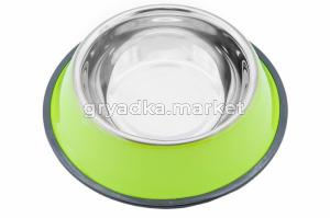 Миска металл Дарэлл на резинке с рисунком D22см, 0,5л, зелёная