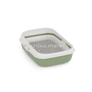 Туалет д-кошек Юта 45,5х35,5х15см с бортом, сеткой и совком 1-14