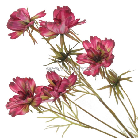 Цветок искусственный Космея, L13 W13 H72 см