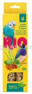 Лакомства д/попугаев волнистых и экзотов палочки Суперзелень и водоросли 2*40г RIO (РИО) 1/8