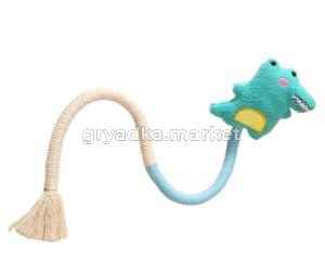 Игрушка дразнилка Крокодил на веревочке 50см/Китай