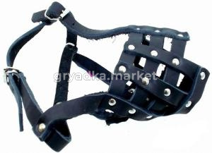 Намордник кожа сетка №1 (стаффорд)-НК-1