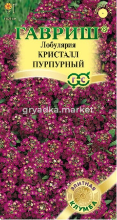 Лобулярия Кристалл Пурпурный 25шт.сер.Элитная клумба Гавриш