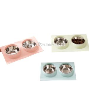 Набор мисок д-животных 2х150мл металлические на подставке 29х19х6см микс арт.10922-8639 Код270888