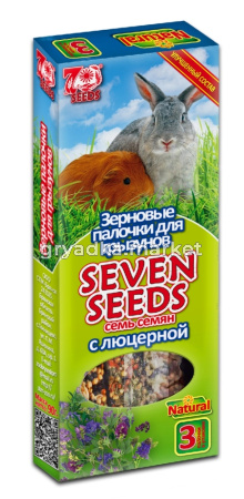 Лакомство д-грызунов SEVEN SEENDS (Семь семян) палочки с люцерной 3шт(90г)-22