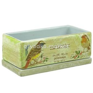 Горшок Кактусник d24х12см Синичка