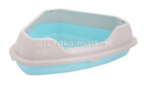 Туалет угловой с бортом Мур Мяу голубой 1-12