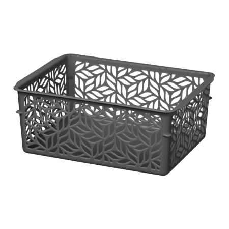 Корзина 1,4л прямоуг. серый -2-24