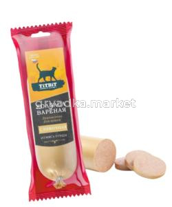Лакомства д/кошек Колбаса вареная Сливочная 100г Тит Бит 1/24