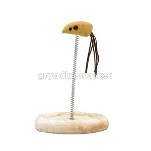 Игрушка д-кошек Мышка на пружинке h=25см d=16см арт.10922-0224 Код268051