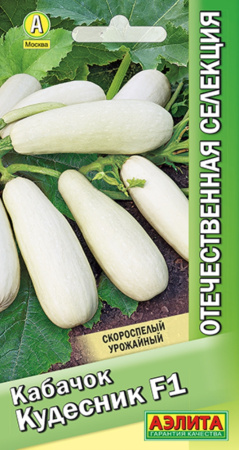 Кабачок Кудесник F1 белоплодный 1г Ранн (Аэлита)