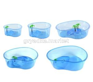 Черепашатник открытый из жесткого пластика с островком 20х15х10см