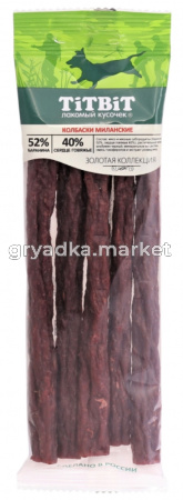 Лакомства д-собак Тит Бит Колбаски Миланские 75г