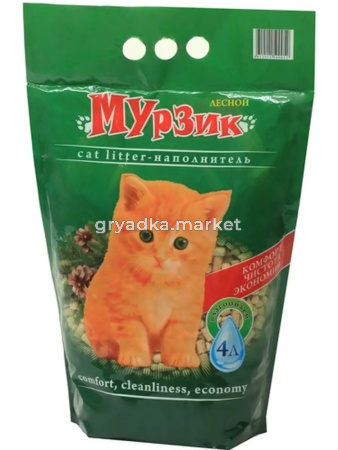 Наполнитель Мурзик Лесной древесный 4л-4