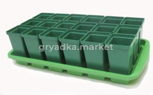 Набор для рассады (поддон+горшочки) 18 горшков К