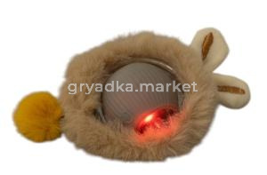 Игрушка WOGY д/кошек интерактивная Шар-зайка 17х10х5см с хвостиком 3 режима интенсивности игры, USB-