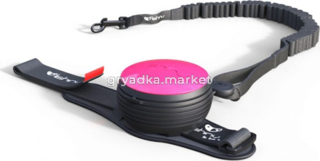 Поводок-рулетка Lishinu 2, Ориджинал, Фуксия, Размер M собак 12-35 кг