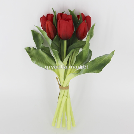 Искусственные цветы Букет тюльпанов 7 голов h28см