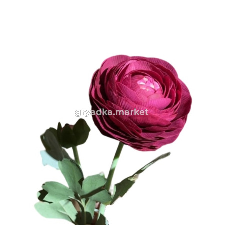 Искусственные цветы Камелия из силикона Н50 см красная