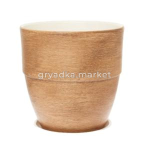 Ироко 4 горшок с поддоном 3,4л d18 h19см готика борт коричневый